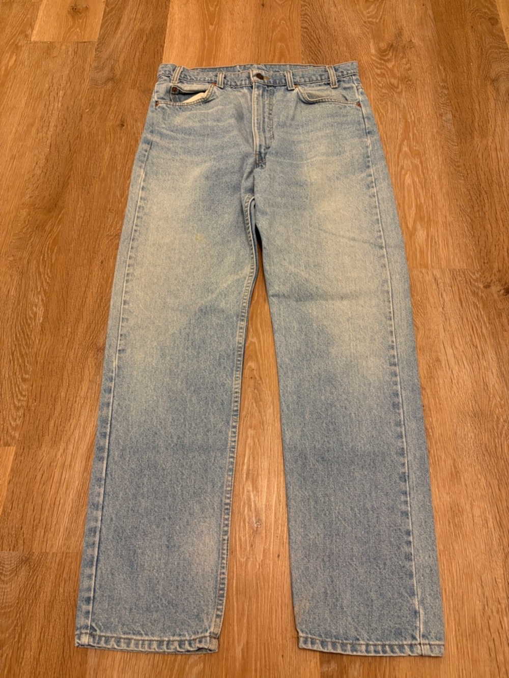 VTG 1994 Levis 505 Orange Tab Straight Leg Jeans Made in USA Light Wash 36x32